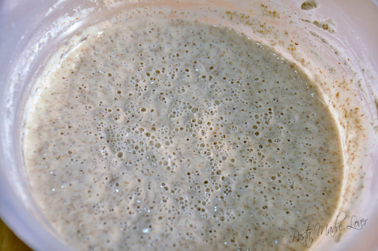 Pane semintegrale con poolish